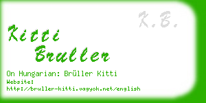 kitti bruller business card